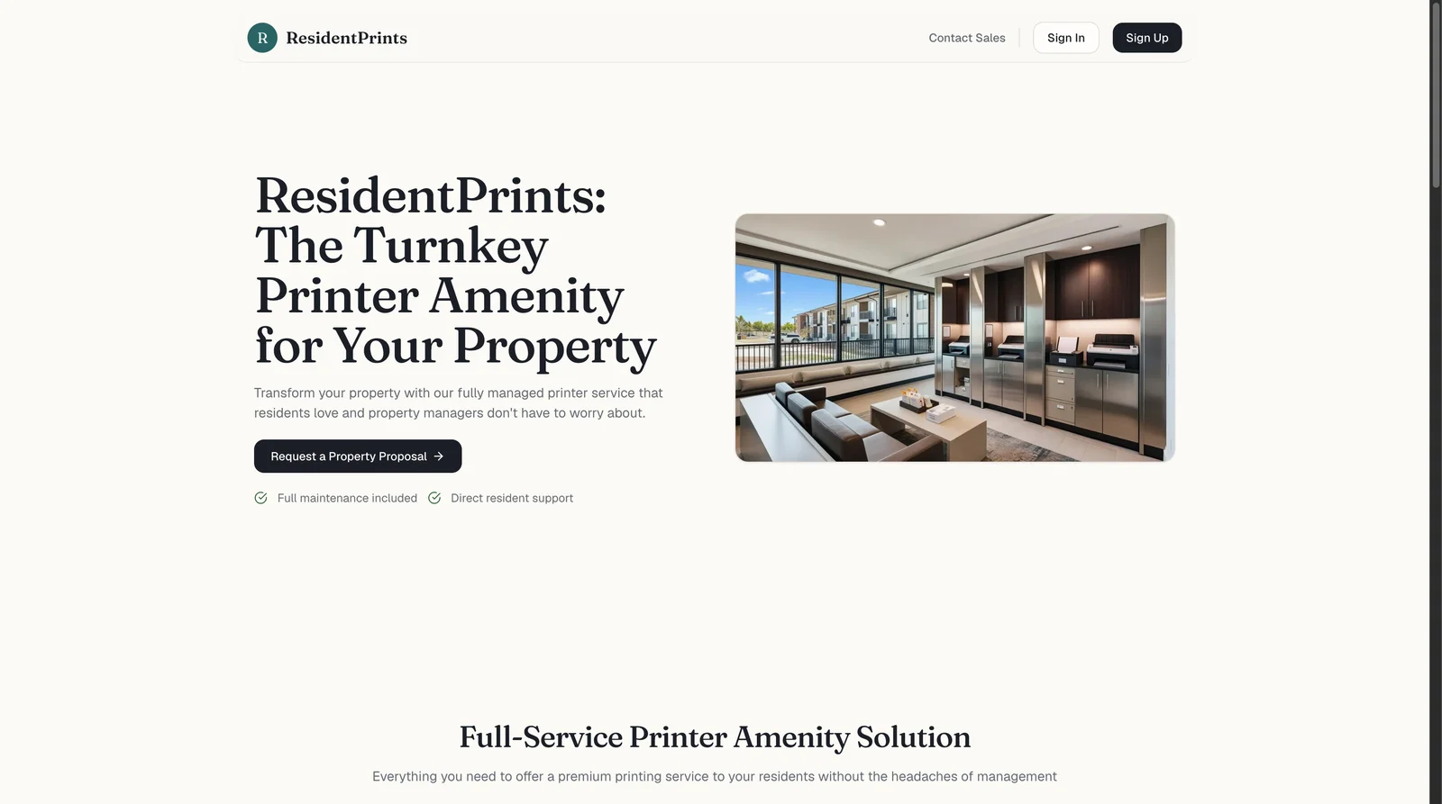 residentprints.com landing page screenshot